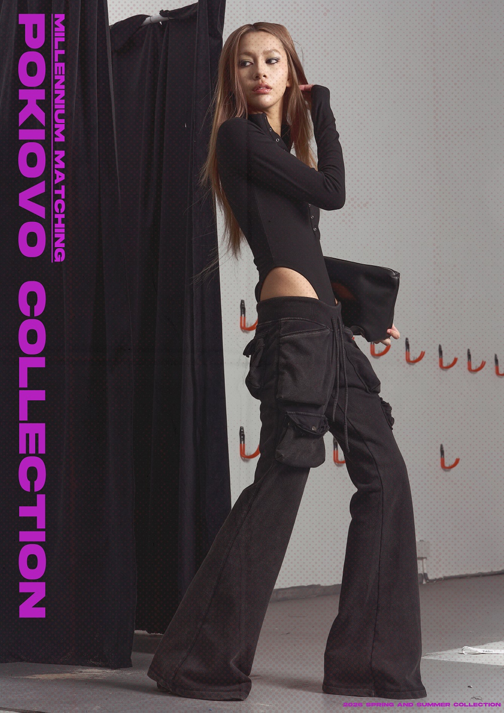 2026 Early Spring! Focus Storm American Style Spicy Girl Single-Breasted Stand Collar Long Sleeve T-Shirt Bodysuit, Slimming Base Layer R91211# zx - Focus Storm