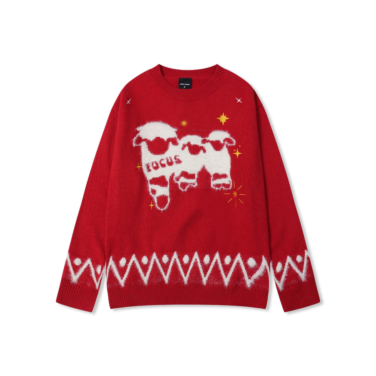 Focus Storm American High-Street Couple's Round Neck Sweater Winter Trendy Brand High-End Inner Layer Knit Warm Sweater 61615# zx - Focus Storm