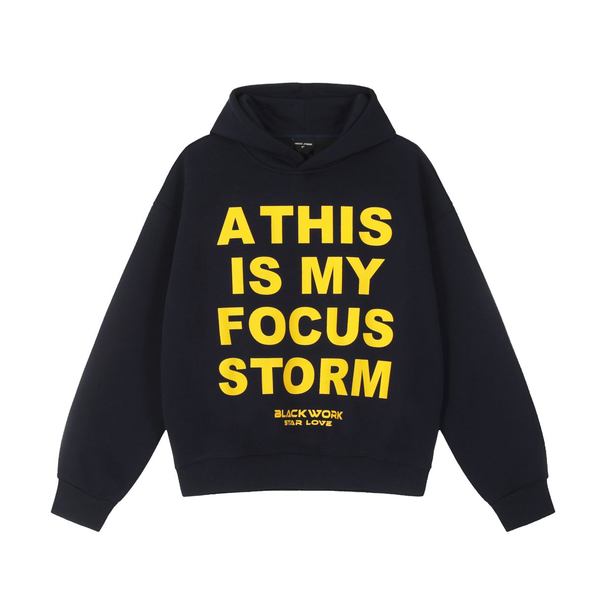 Winter New! Focus Storm American Vintage Letter Print Hooded Lazy Style Sweatshirt 80341-1# zx - Focus Storm