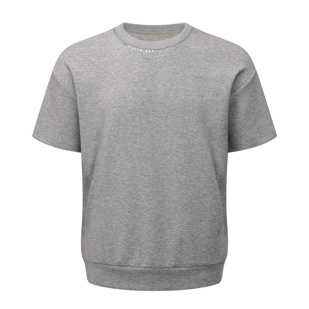 Summer New! Focus Storm Simple Design Rhinestone Knit Unisex American Retro Loose Versatile Couple Short Sleeve T-Shirt 97571# zx - Focus Storm