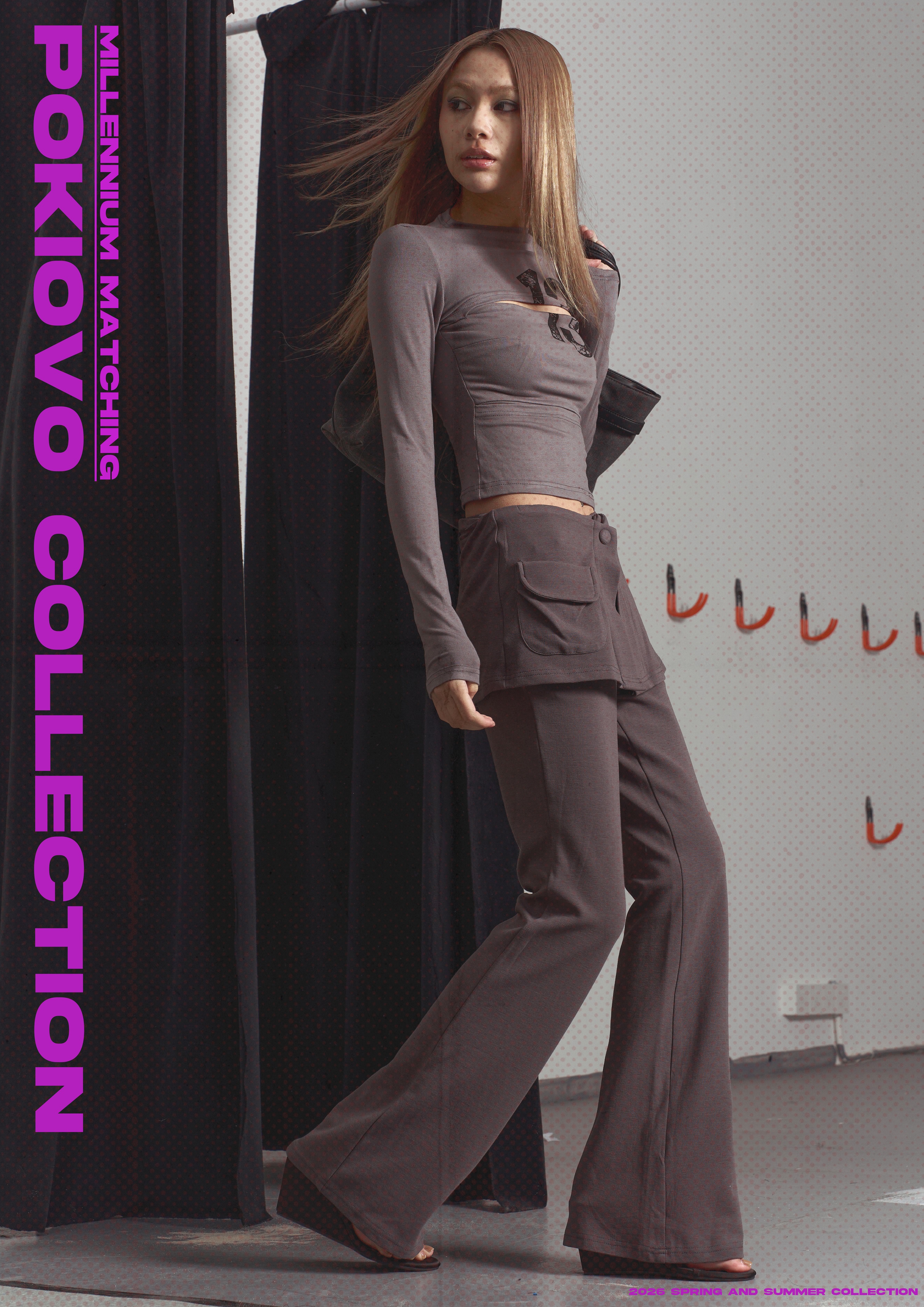 Early Spring 2026! Focus Storm Grey/Black Hollow Numeric Print Long Sleeve T-Shirt R91202# zx - Focus Storm