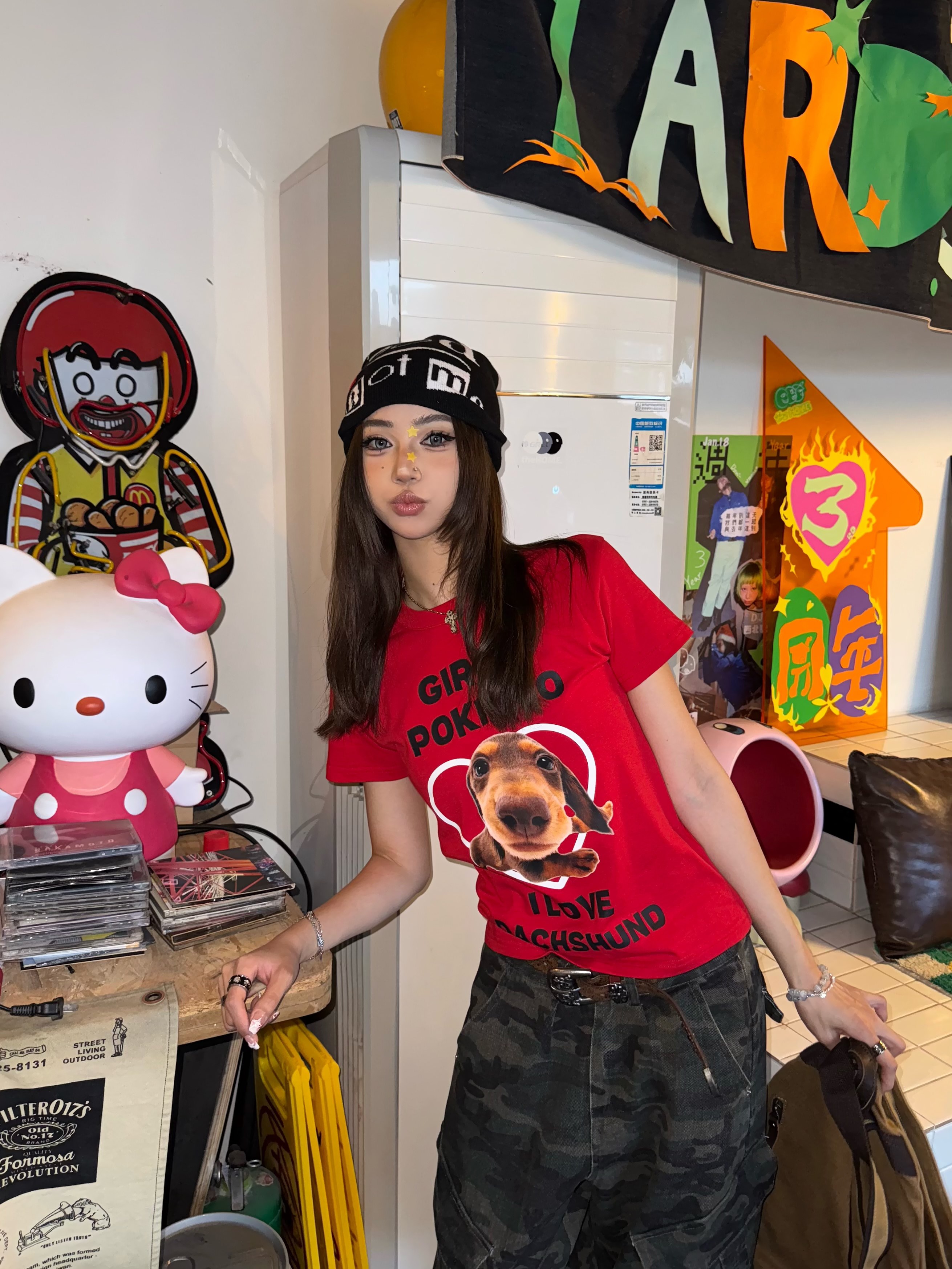 2026 Early Spring! Focus Storm Original Dachshund Graphic Slimming American Casual Versatile Short Sleeve T-Shirt R9102# zx - Focus Storm