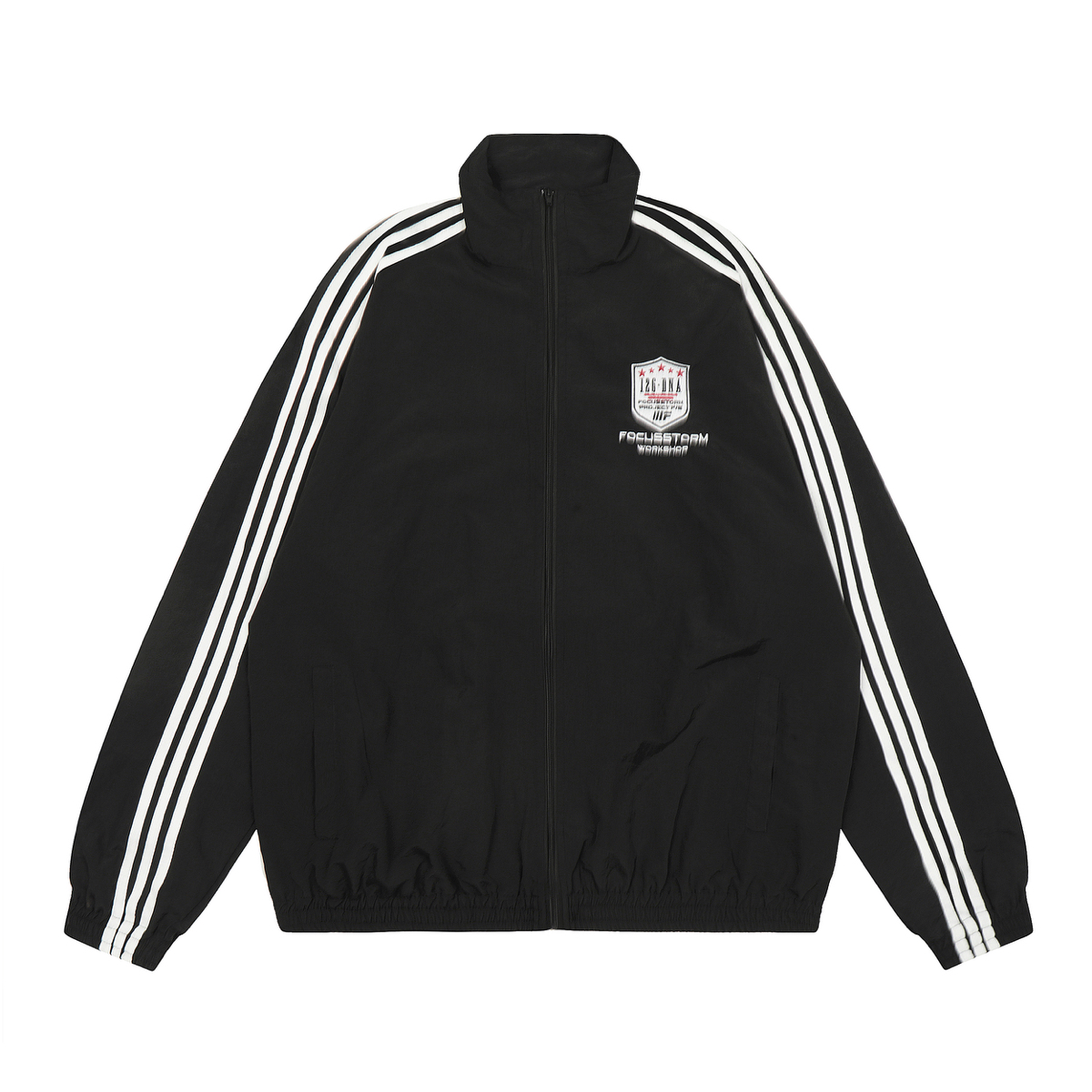 Focus Storm American Retro Striped Triple-Bar Comfortable Fashion Jacket 75158# zx - Focus Storm