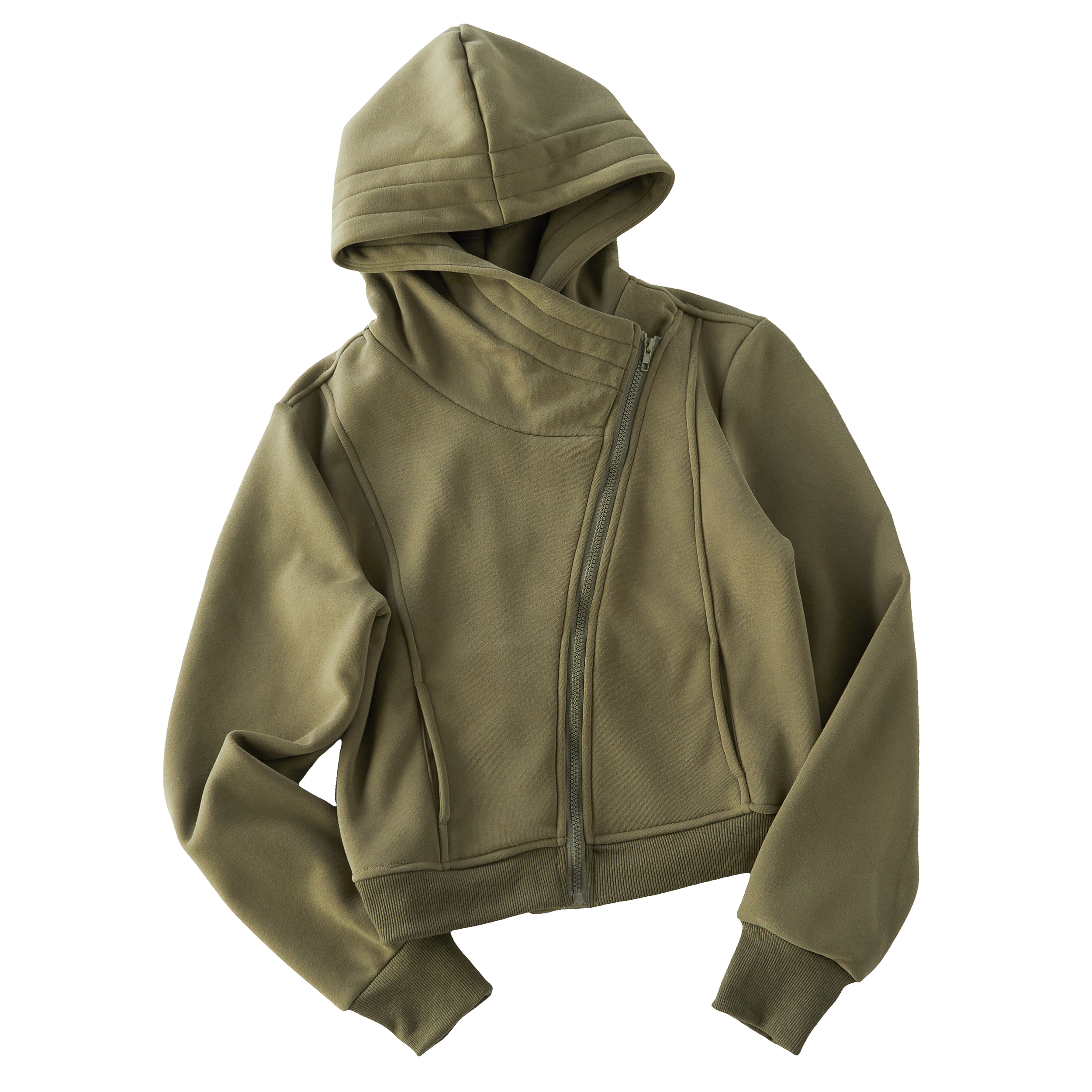 Focus Storm American Vintage Basic Hooded Fleece Women's Casual Versatile Hoodie Jacket R8063# zx - Focus Storm