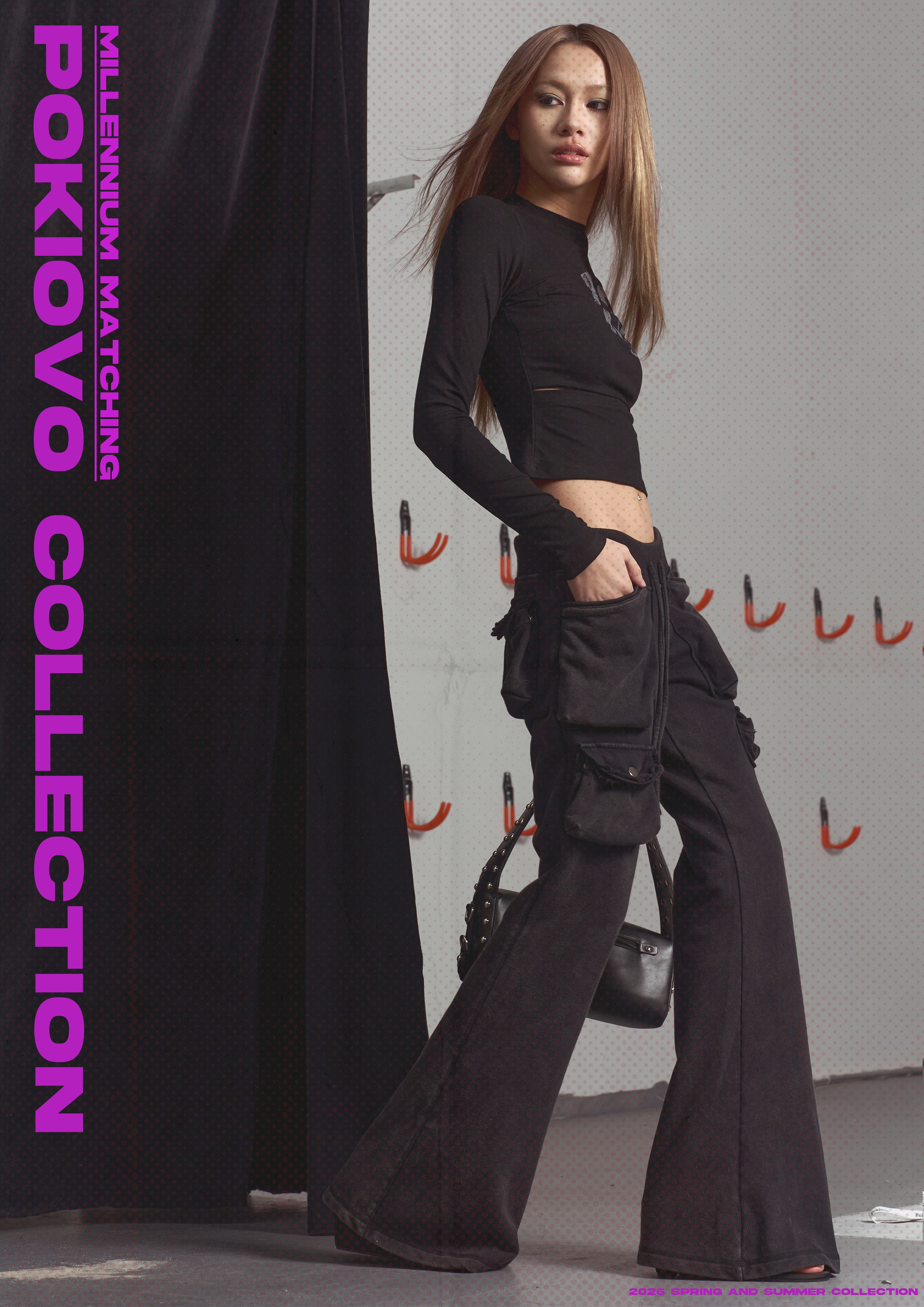 Early Spring 2026! Focus Storm Grey/Black Hollow Numeric Print Long Sleeve T-Shirt R91202# zx - Focus Storm