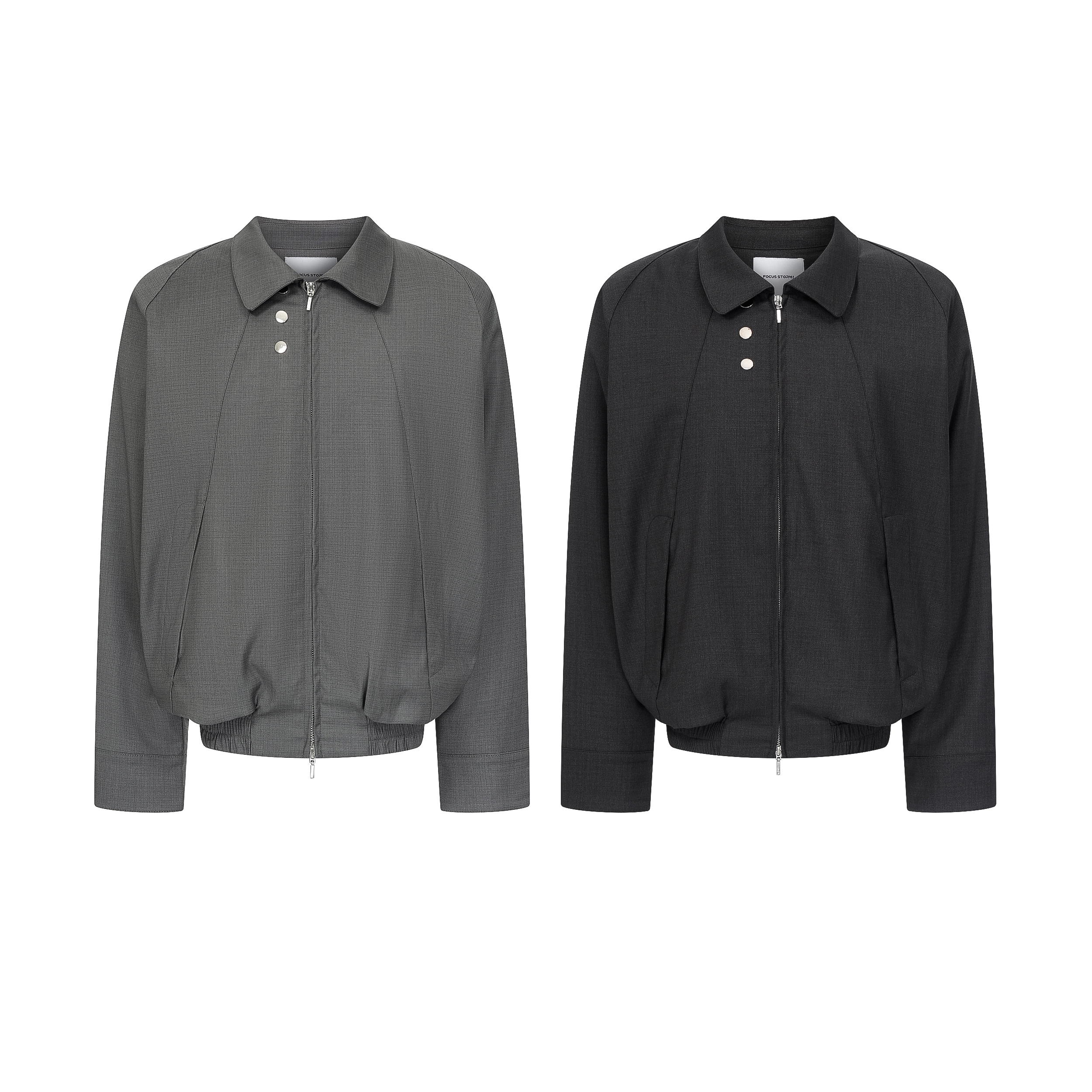 Focus Storm Design Broad-Shoulder Flight Jacket Minimalist Long Sleeve Stylish Solid Color Loose Sweatshirt Jacket YS1-77999# zx - Focus Storm