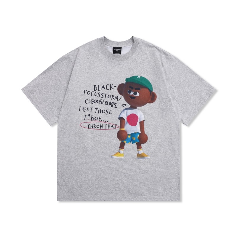 Summer New! Focus Storm American Vintage Fun Print Pullover Short-Sleeve T-Shirt 91082# zx - Focus Storm