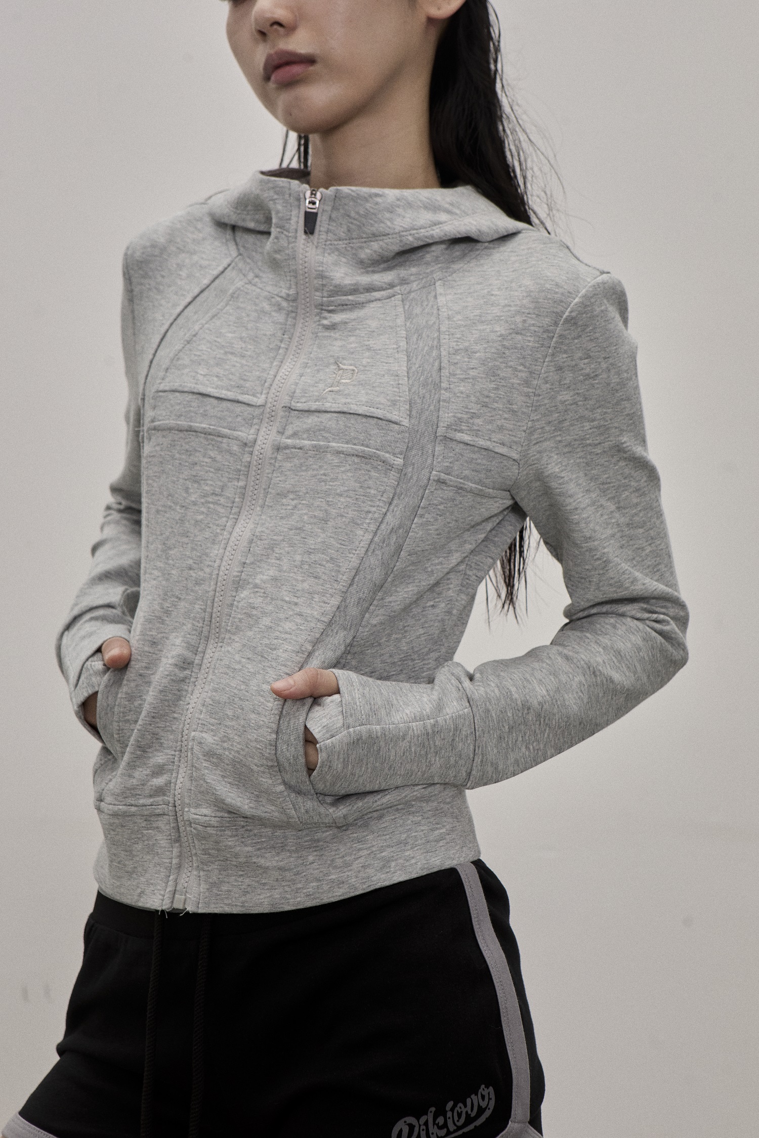 Focus Storm American Design Zipper Slim-Fit Hooded Short Jacket R8052# zx - Focus Storm