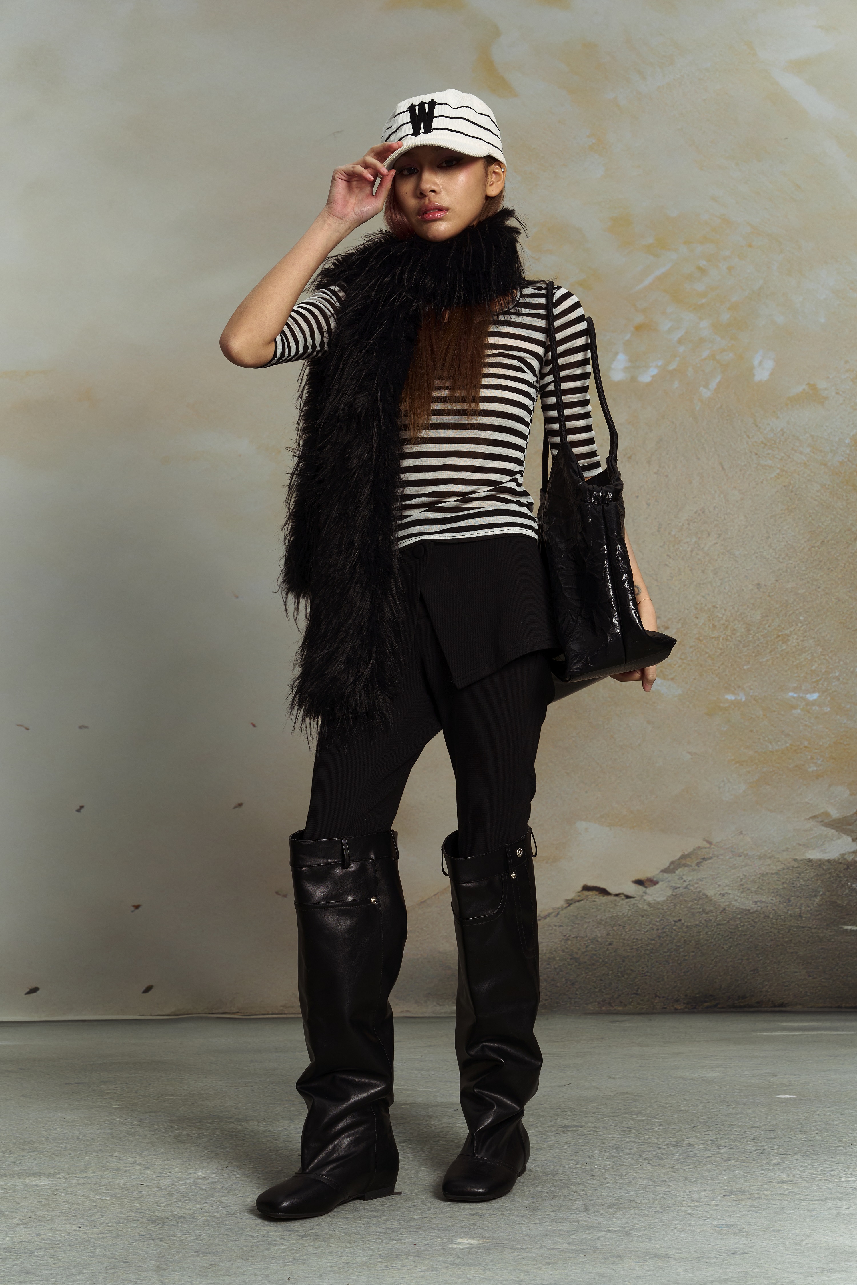 Early Spring 2026! Focus Storm Striped Mid-Sleeve Top, Spring Women's American Retro Contrast Color Slim Fit Thin Regular Shoulder Blouse R9197# zx - Focus Storm