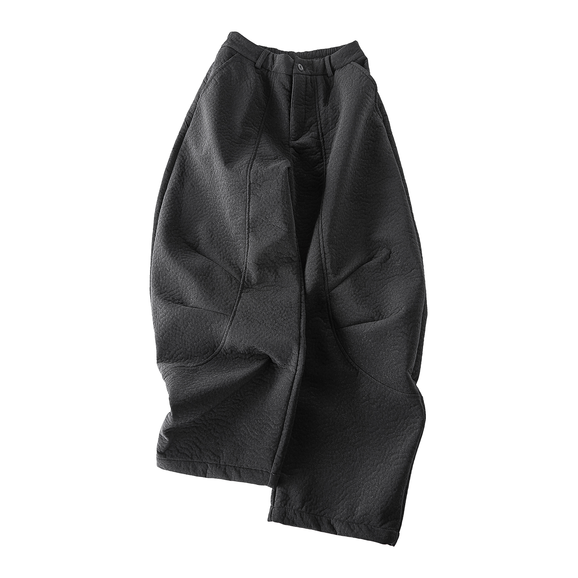 Focus Storm American Vintage Light Brown PU Casual Pants Women's Loose Slimming Silhouette Curved Leather Pants R5028# zx - Focus Storm