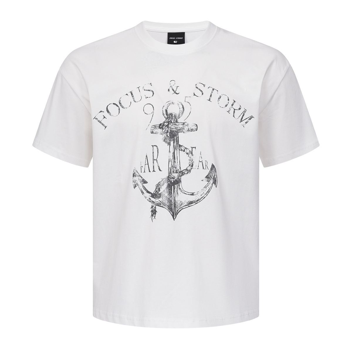 Focus Storm American Vintage Letter Print Loose Versatile Top Unisex Short Sleeve T-Shirt 97603# zx - Focus Storm