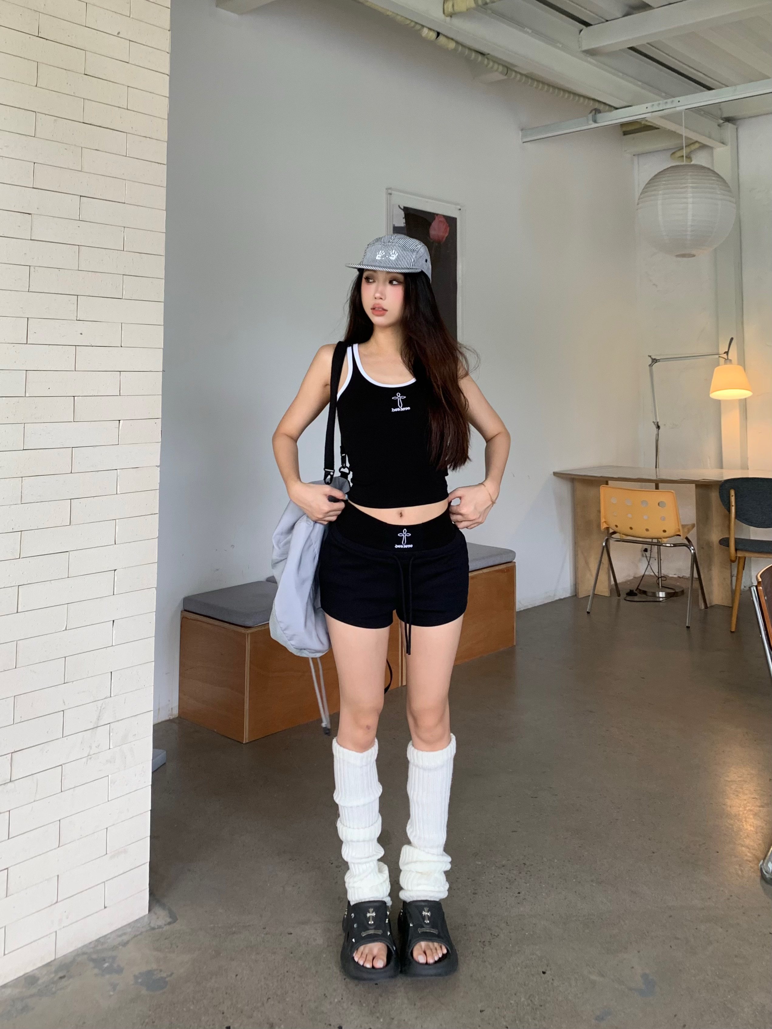 Early Spring '26! Focus Storm American Retro Spicy Girl Cross Simple All-match Casual Shorts R9135-1# zx - Focus Storm