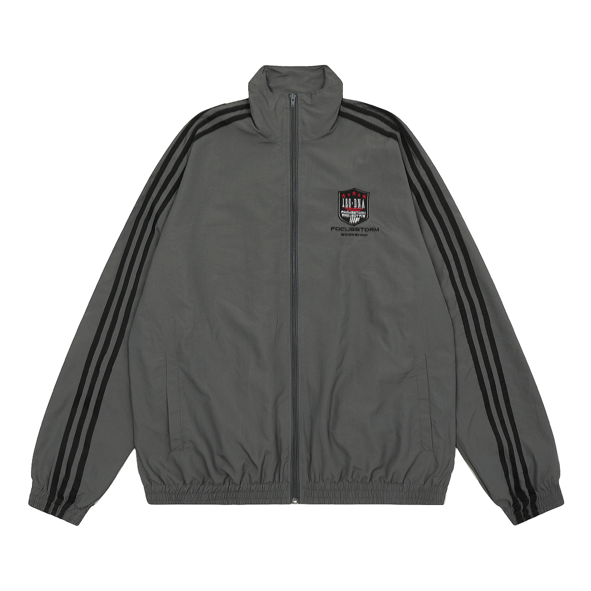 Focus Storm American Retro Striped Triple-Bar Comfortable Fashion Jacket 75158# zx - Focus Storm