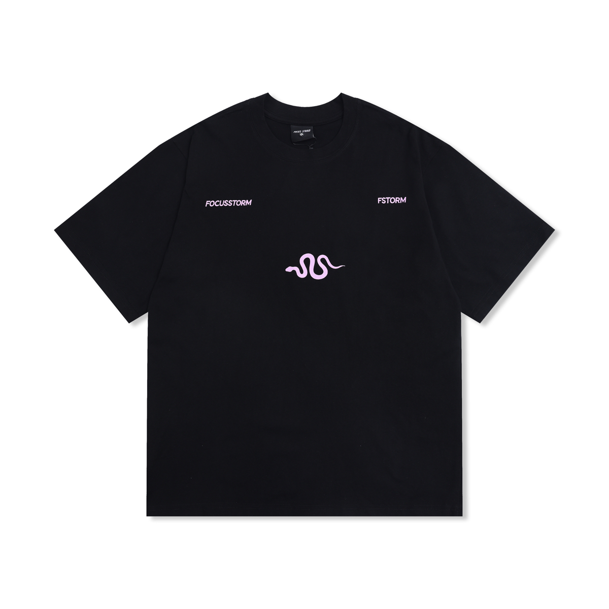 Focus Storm Broken Letter Offset Print Short Sleeve T-Shirt Summer New Casual All-match Round Neck Base Layer Top Unisex Short Sleeve T-Shirt 91105# zx - Focus Storm