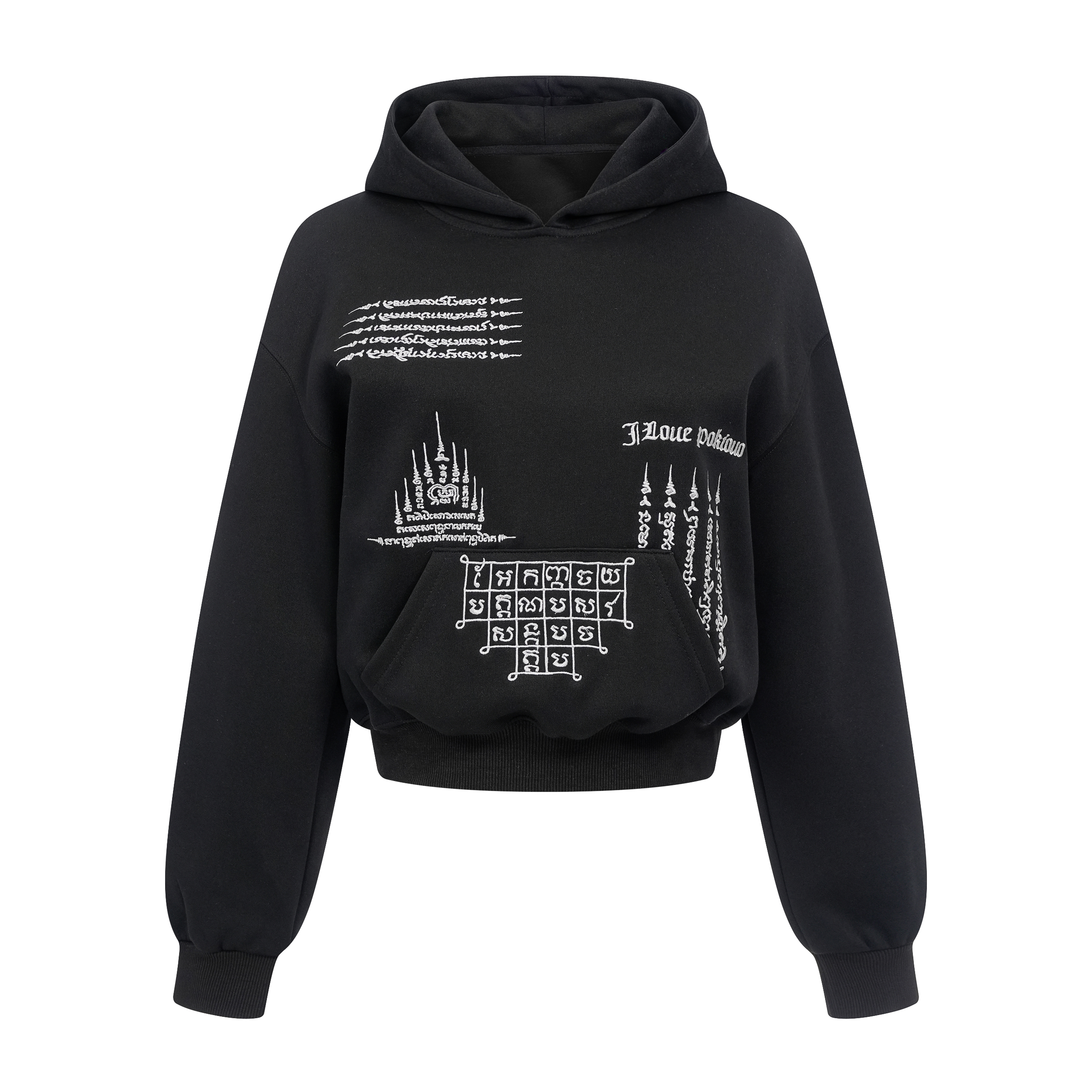 Focus Storm American Vintage Letter Embroidered Hoodie Women's Loose Short Style Spicy Girl Top Sweatshirt R8009# zx - Focus Storm