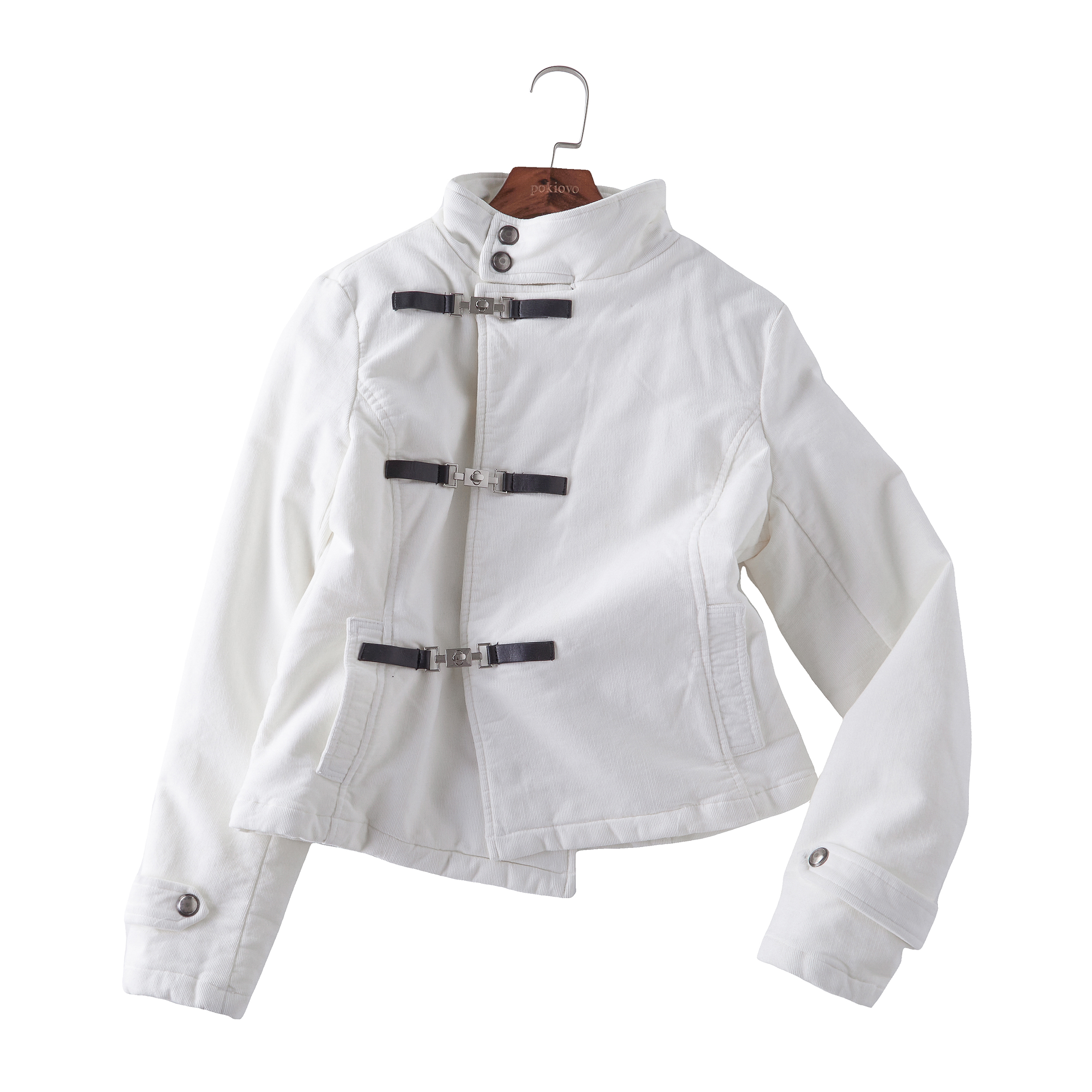 Focus Storm New Chinese Style Metal Buckle Padded Jacket Women's Winter Slim Fit Short Coat R7065# zx - Focus Storm