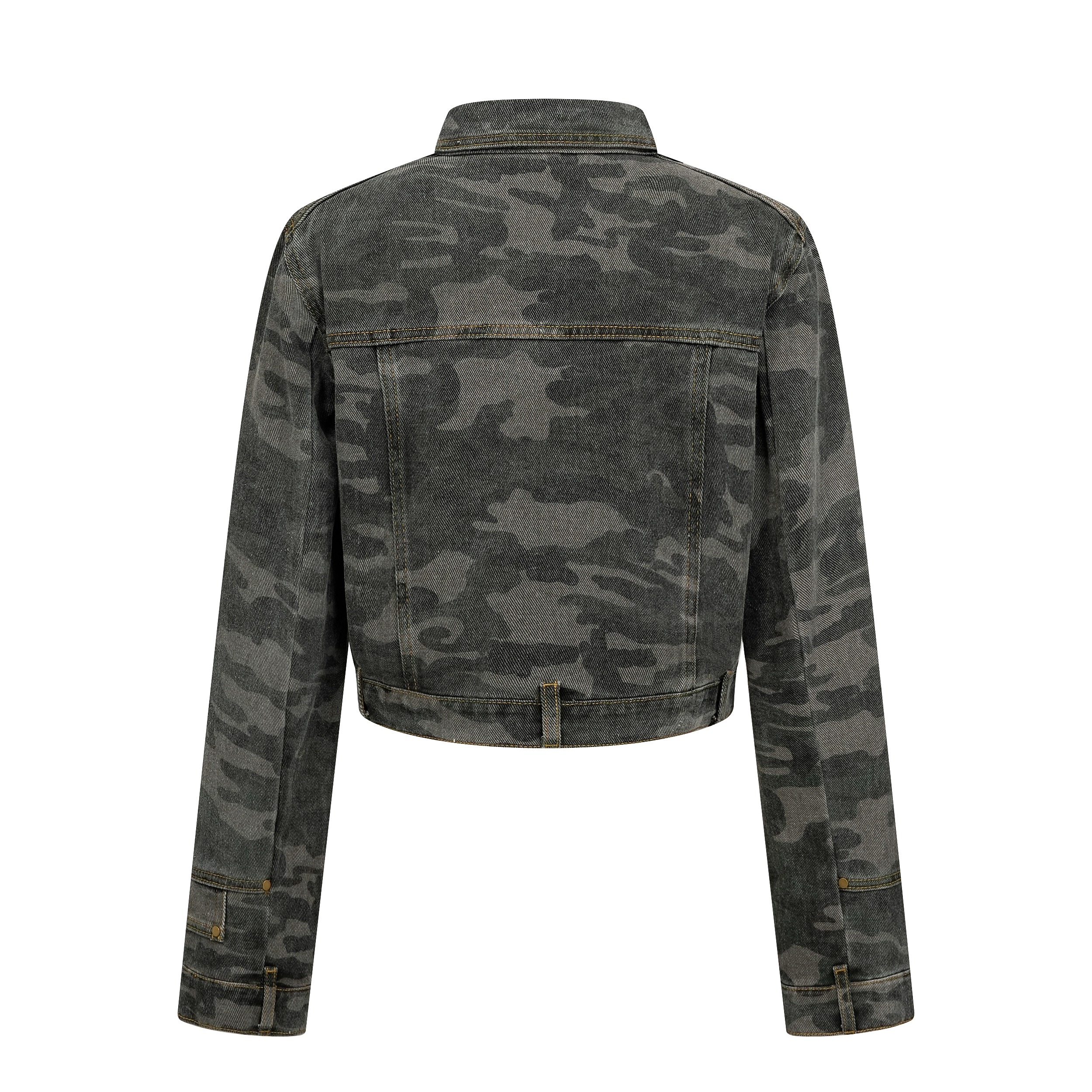 Focus Storm American Style Camouflage Cargo Lapel Casual Denim Jacket R7017# zx - Focus Storm