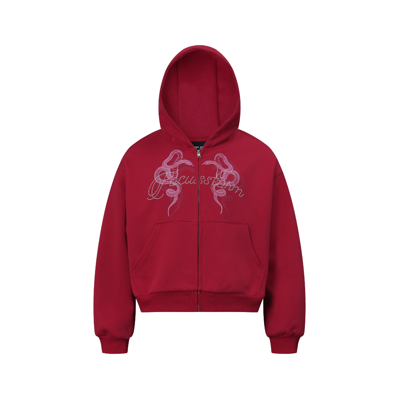 Focus Storm American Vintage Streetwear Year of the Snake Zip-Up Hoodie Unisex Loose High-End Feel Jacket 81057# zx - Focus Storm