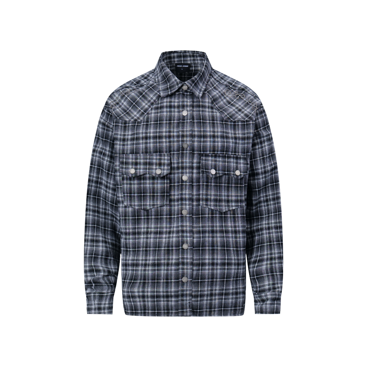 Focus StormPlaid Retro Streetwear Ins Loose Couple's Casual Trendy Shirt 71081# zx - Focus Storm