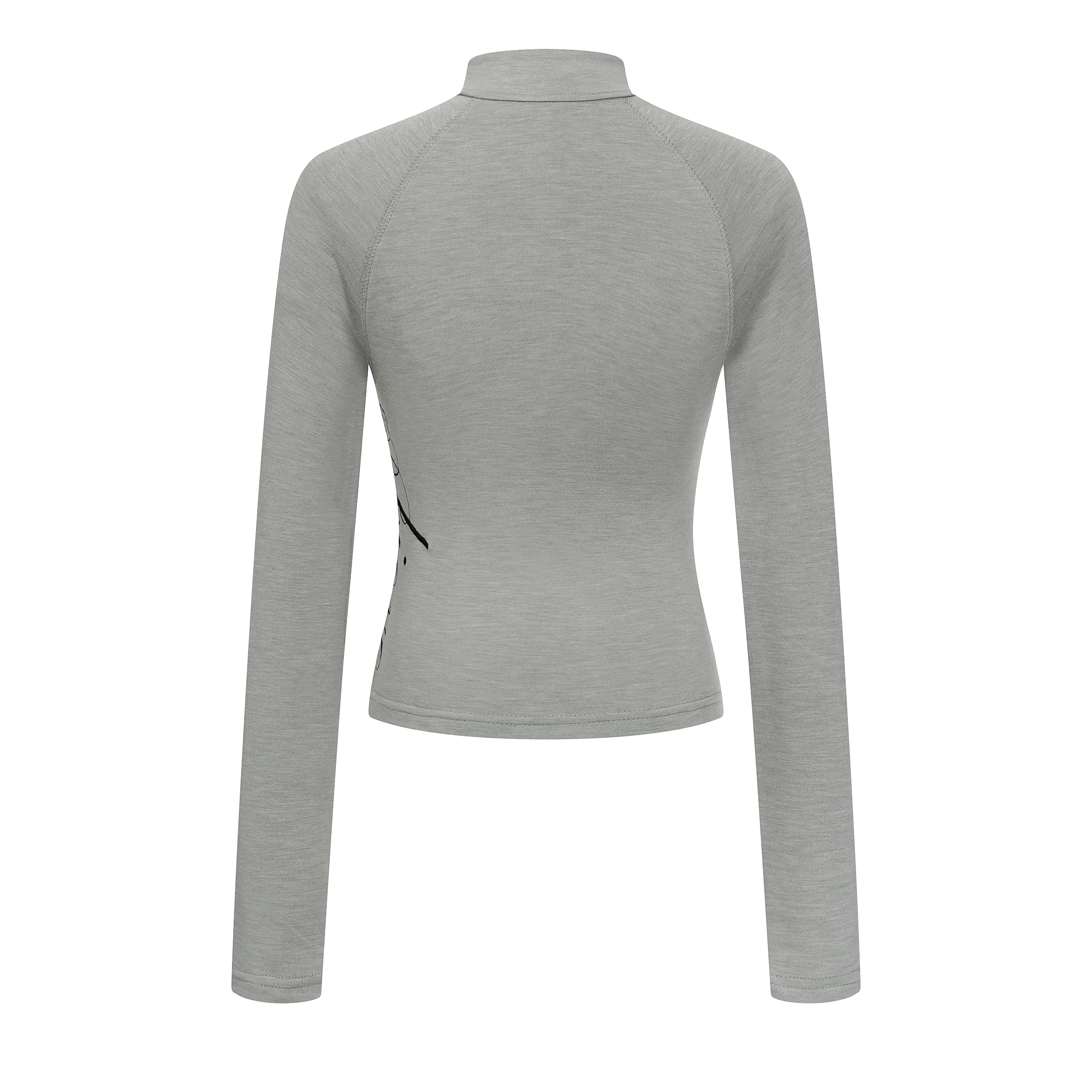 Autumn New! Focus Storm Mock Neck German Velvet Base Layer American Vintage Versatile Embroidered Designer Top for Women R8060# - Focus Storm