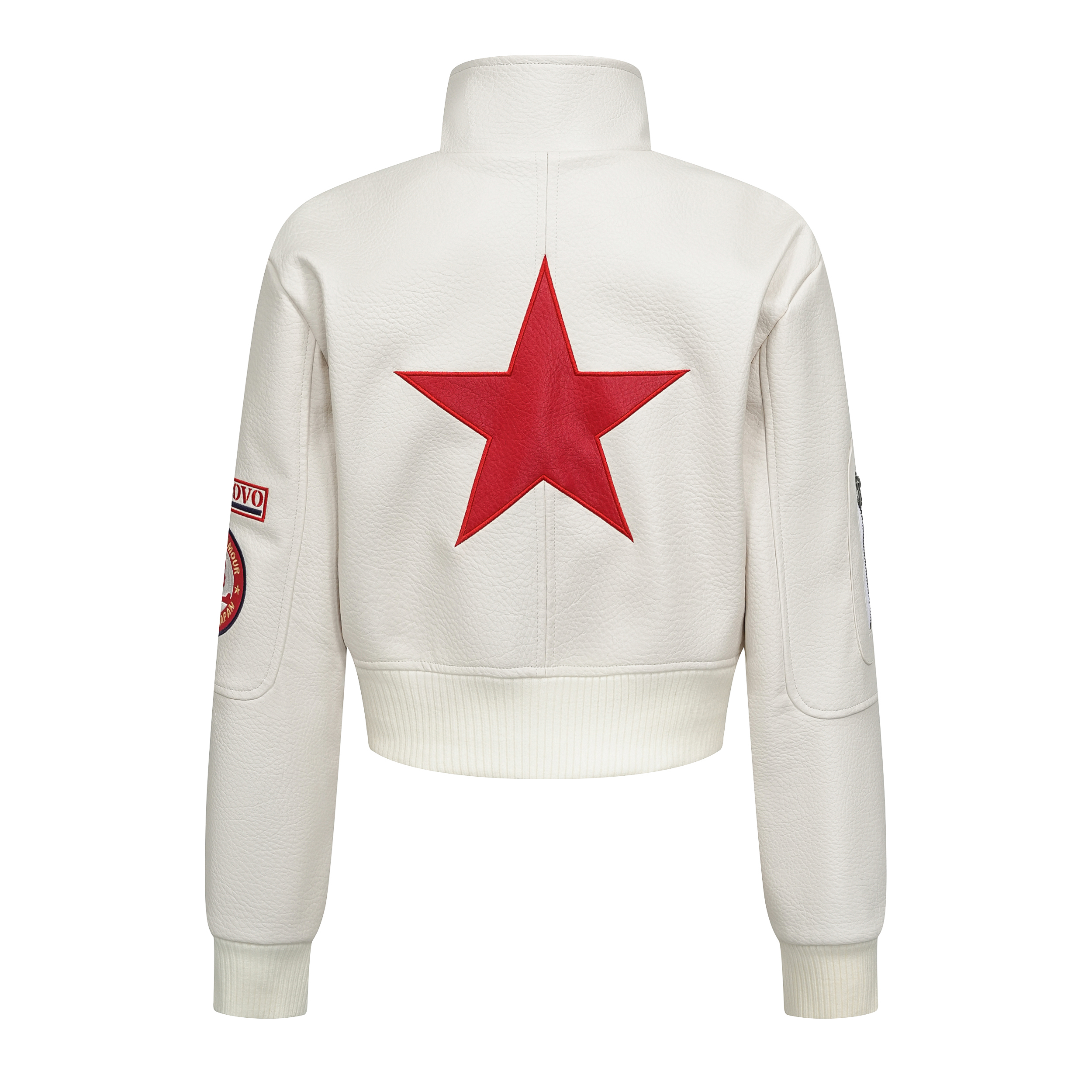 Focus Storm American Retro Moto Style Cool Girl Stand Collar Embroidered Leather Jacket Short Coat Outwear R7008# zx - Focus Storm