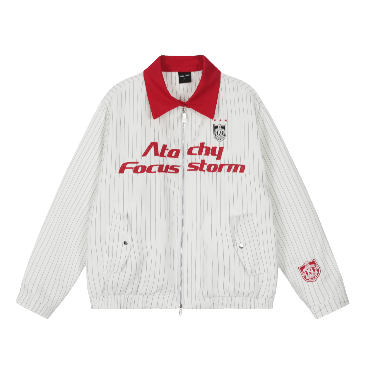 Focus Storm American Streetwear Couple's Letter Embroidery Retro Short Jacket 71003# zx - Focus Storm