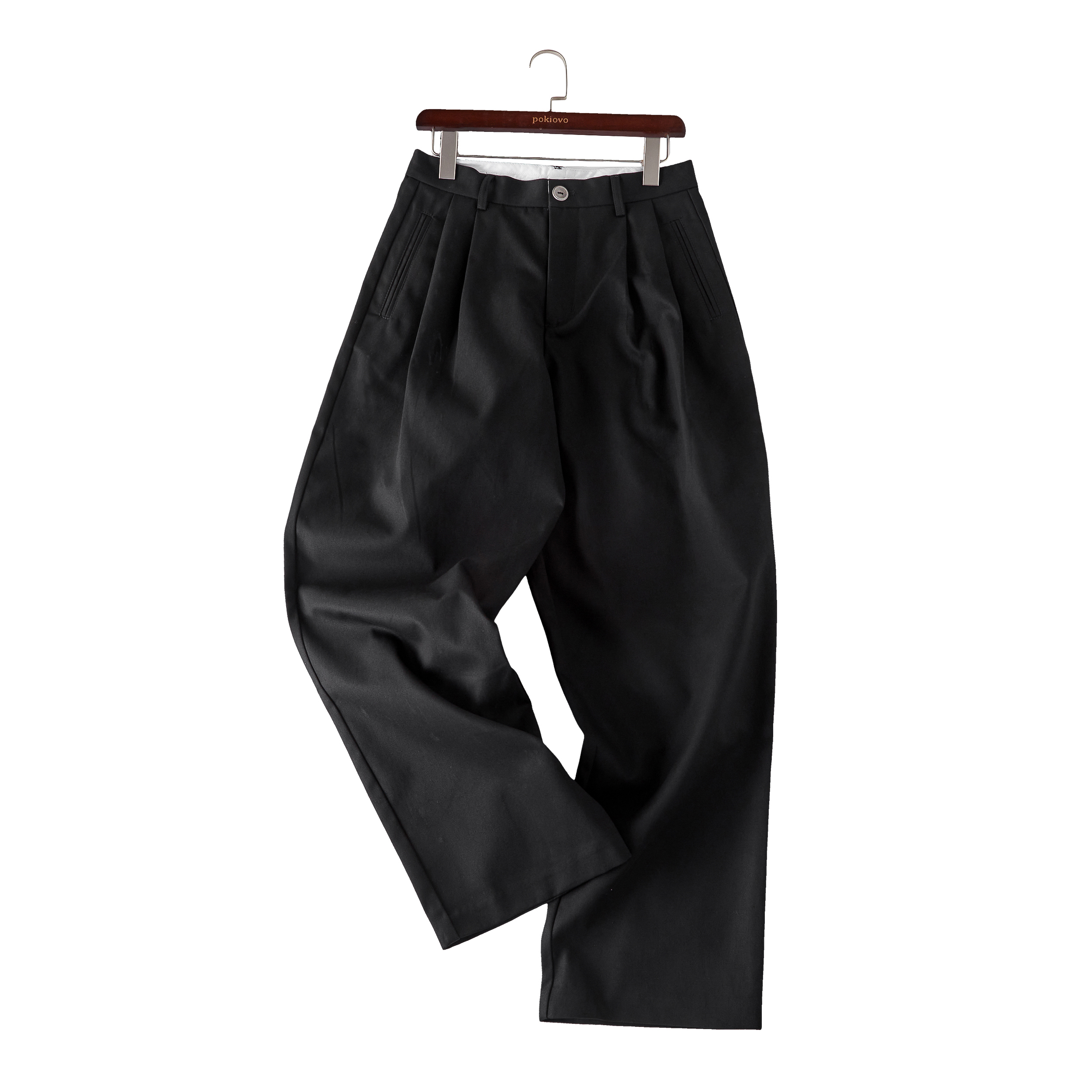 Focus Storm Autumn Commuter Heavyweight Vintage Loose Fit Structured Casual Trousers/Dress Pants 50005# zx - Focus Storm