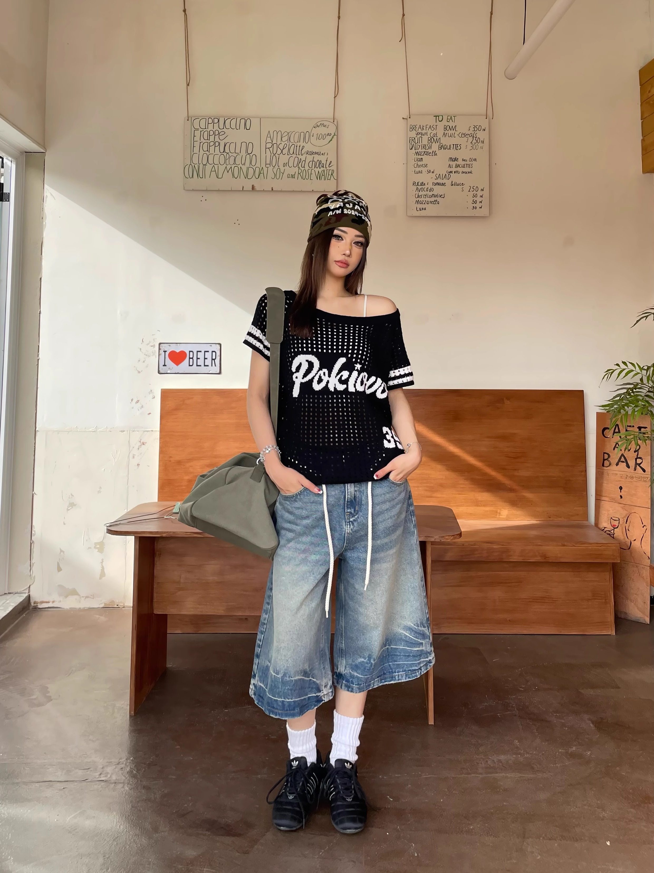 2026 Early Spring! Focus Storm American Vintage Cut-out One-Shoulder Top Versatile Casual Breathable Knit Sweater/Overlay - R9093# zx - Focus Storm