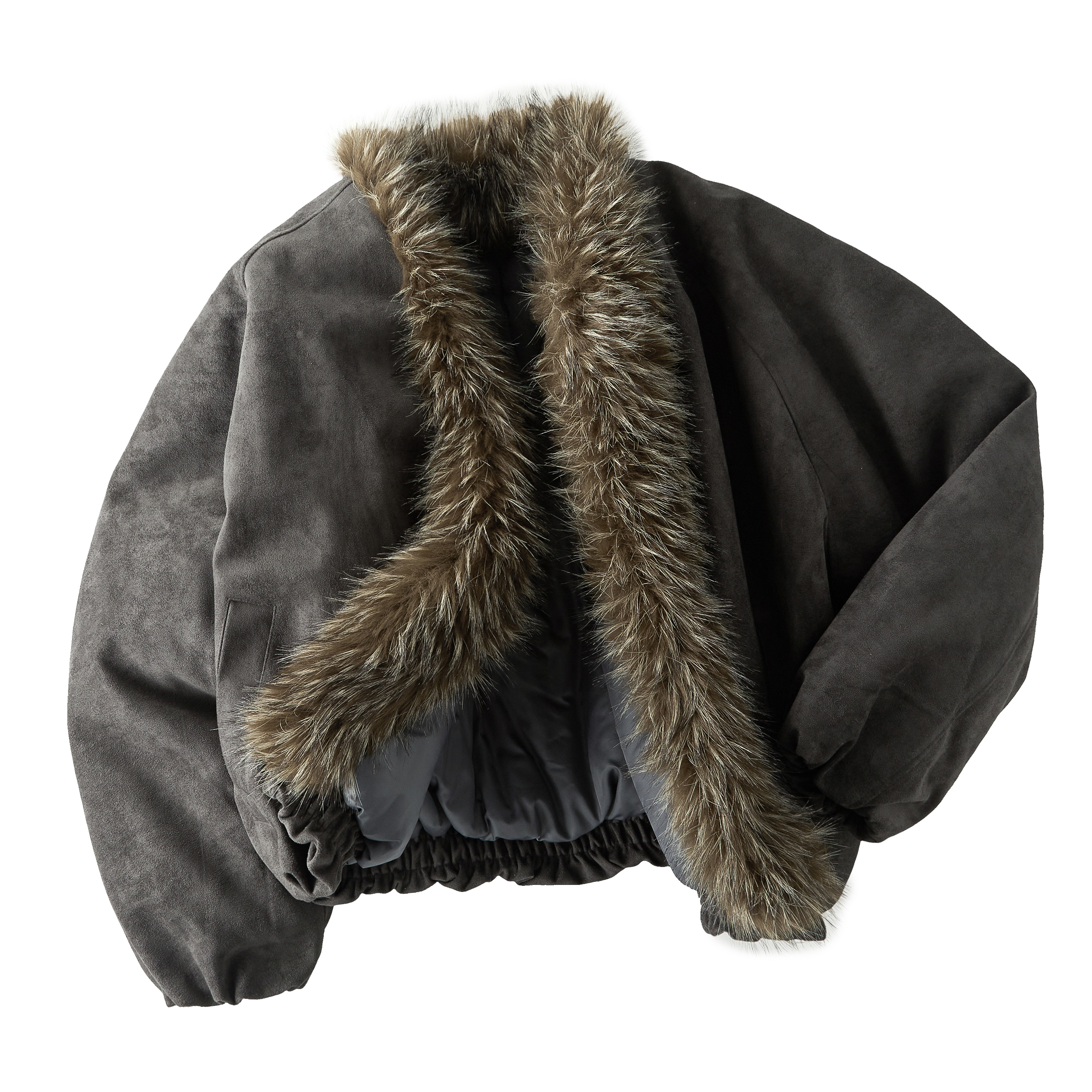Focus Storm American Retro Heavyweight Faux Suede Fur Collar Winter Jacket Women's Casual Thick Warm Parka (with Non-detachable Faux Fur) R7090 - Focus Storm