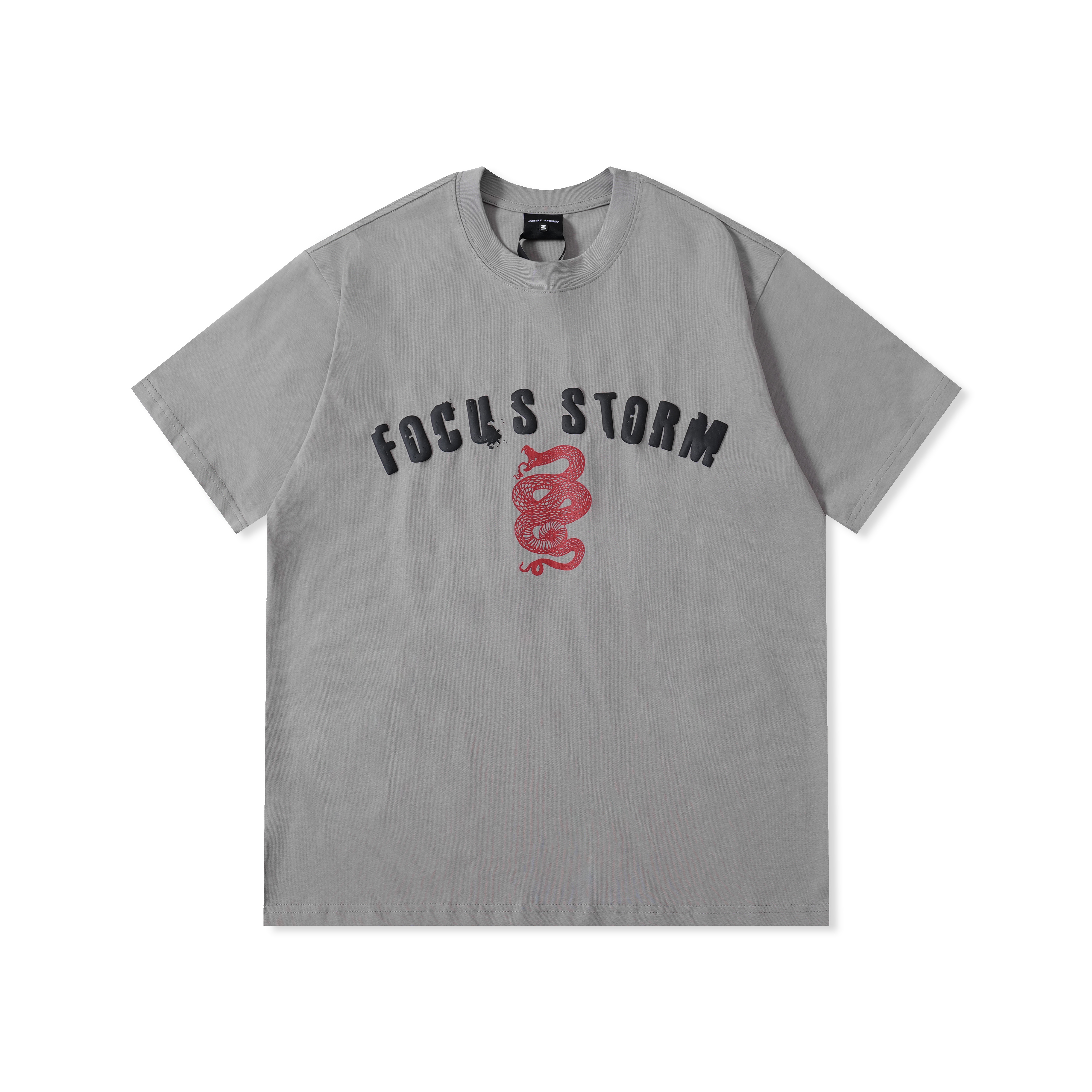 Focus Storm American Vintage Style Year of the Snake Limited Edition Printed Loose Short Sleeve T-Shirt 97507# zx - Focus Storm
