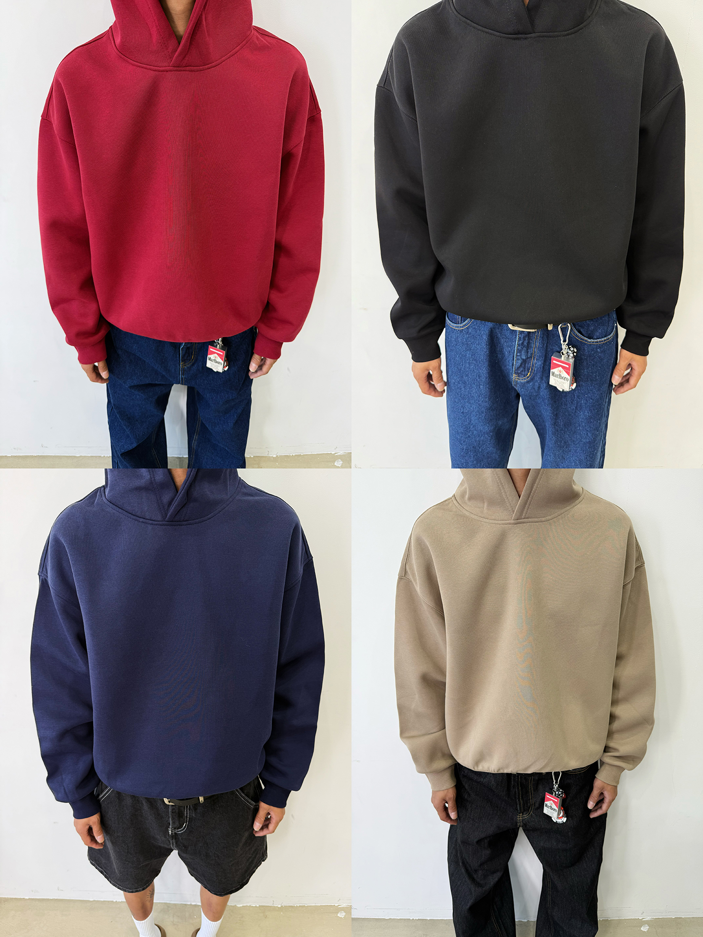 Focus StormAmerican Style Heavyweight Solid Color Cleanfit Hooded Unisex Hoodie 80001# zx - Focus Storm