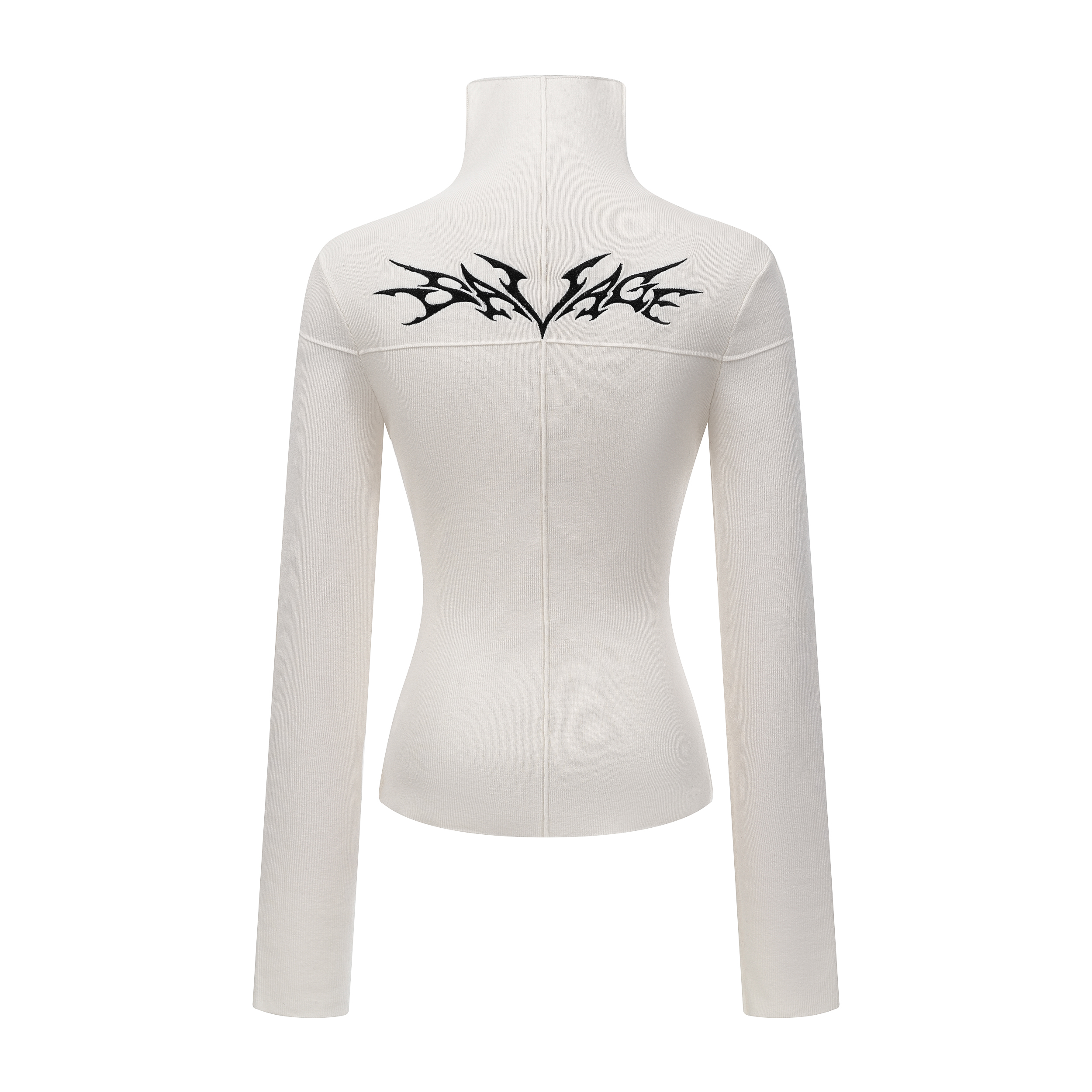 Focus Storm American Vintage High-Neck Waist-Slimming Hot Girl Style Long Sleeve T-Shirt R6005# zx - Focus Storm