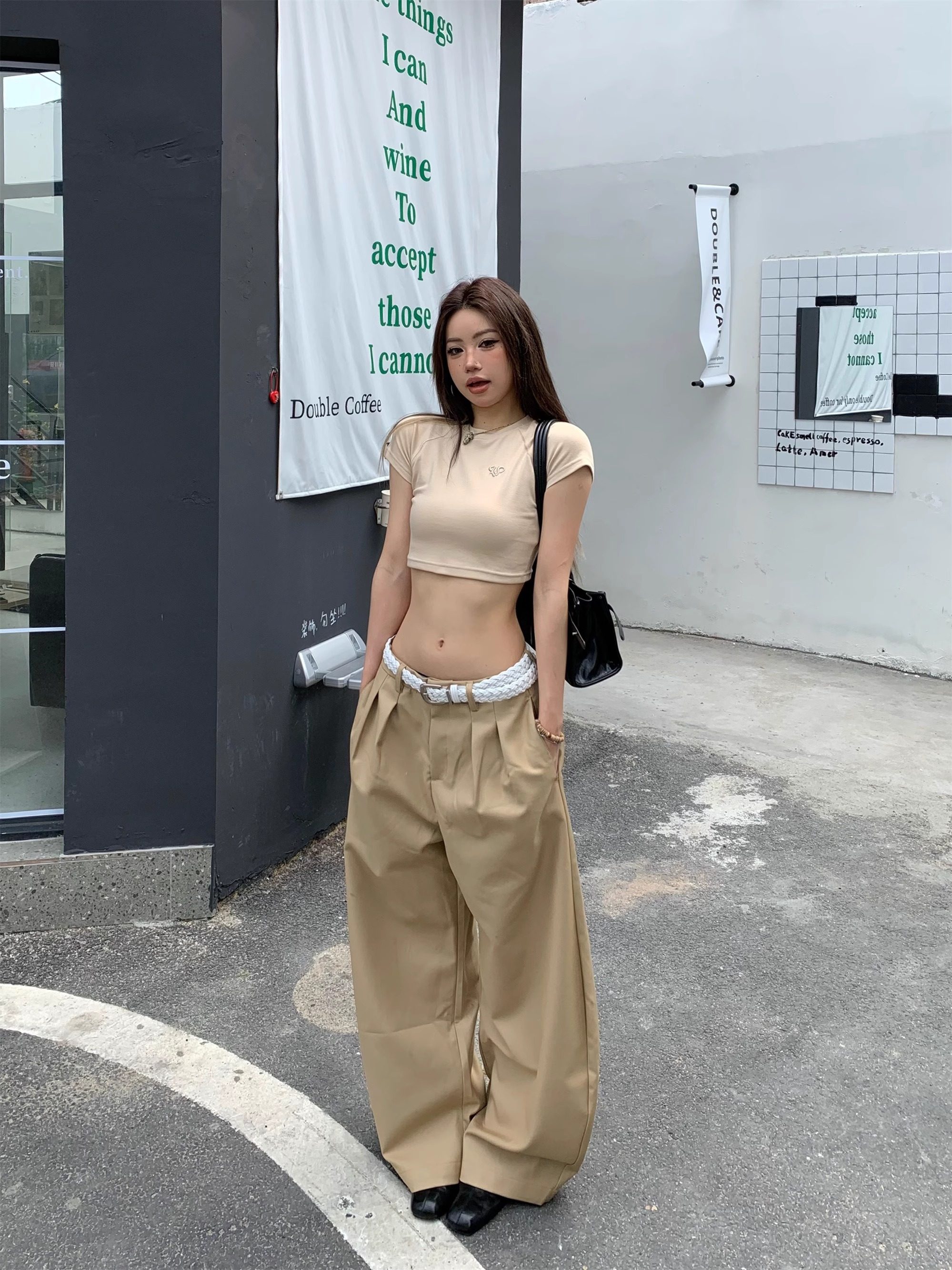 2026 Early Spring! Focus Storm American Vintage Basic Crew Neck Slim-Fit Cropped Short Sleeve T-Shirt R9006# zx - Focus Storm