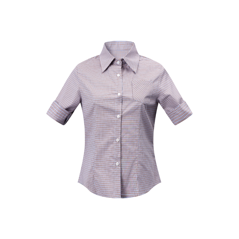 Focus Storm Vintage Plaid Shirt Women's Summer New Slimming Unique Short Sleeve T-shirt 96027# zx - Focus Storm