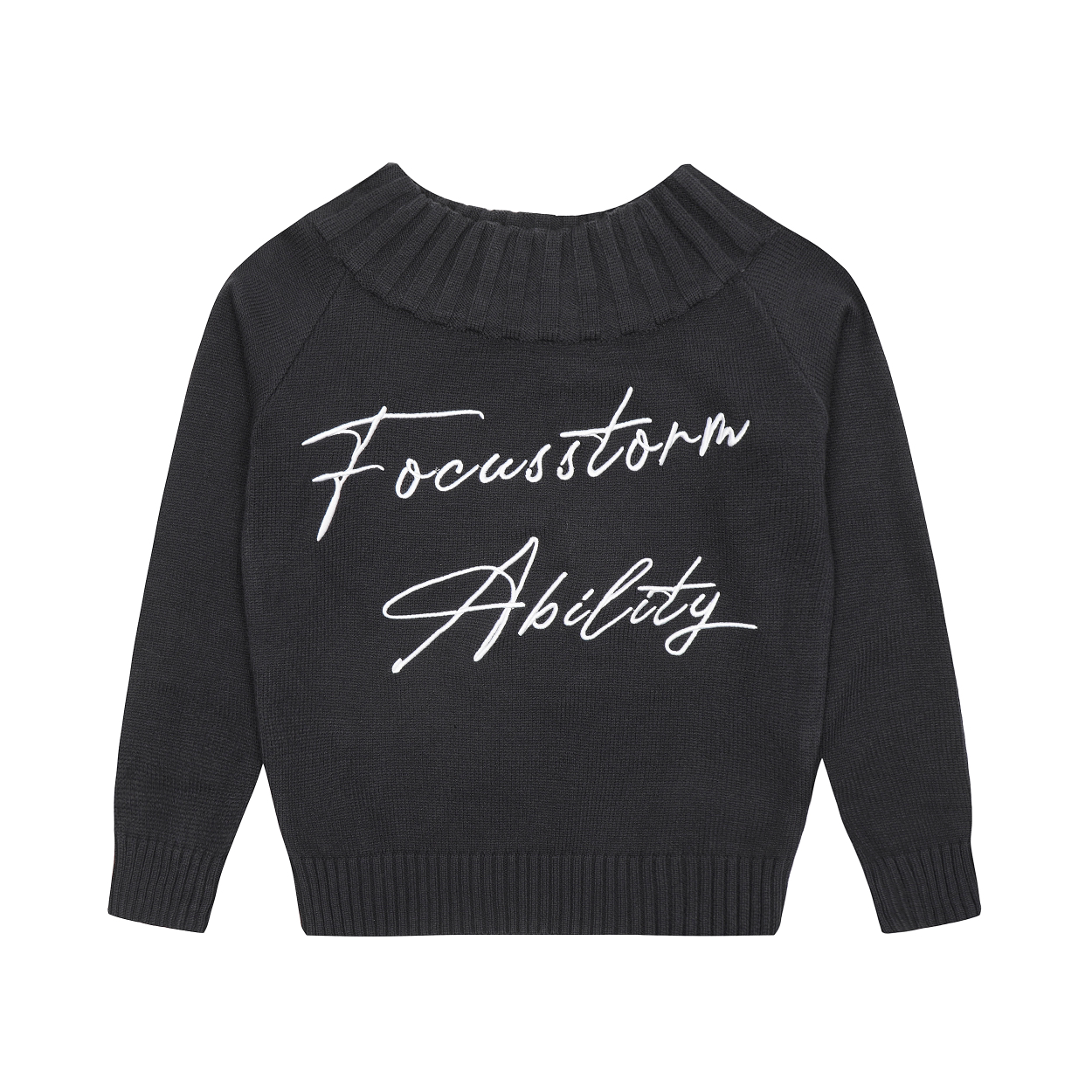 Focus Storm American Retro Letter Slimming Vintage Warm Sweater 61006# zx - Focus Storm