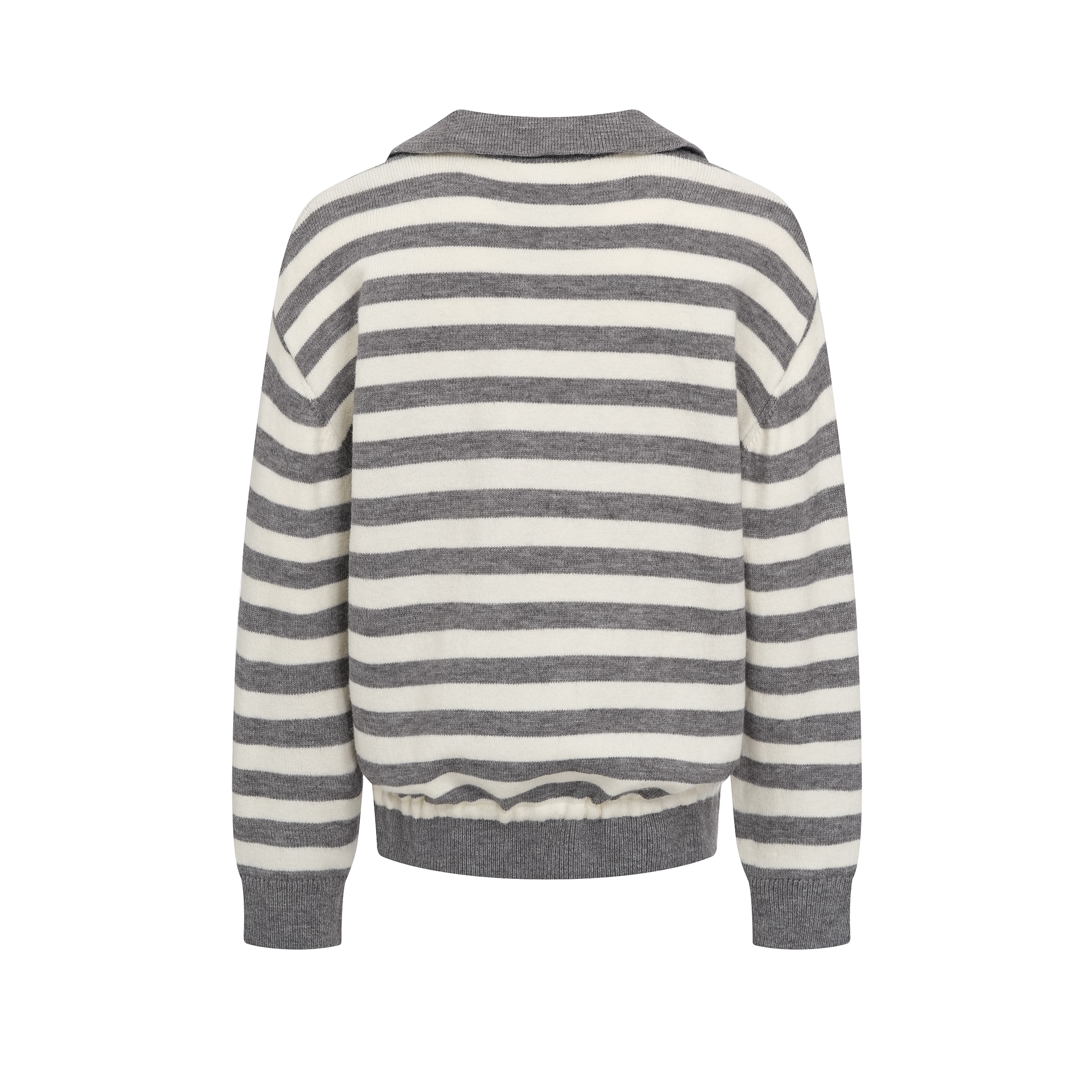 Focus Storm American Vintage Striped Women's Loose Long Sleeve Lapel Sweater Lazy Style Knit Top R6011# zx - Focus Storm