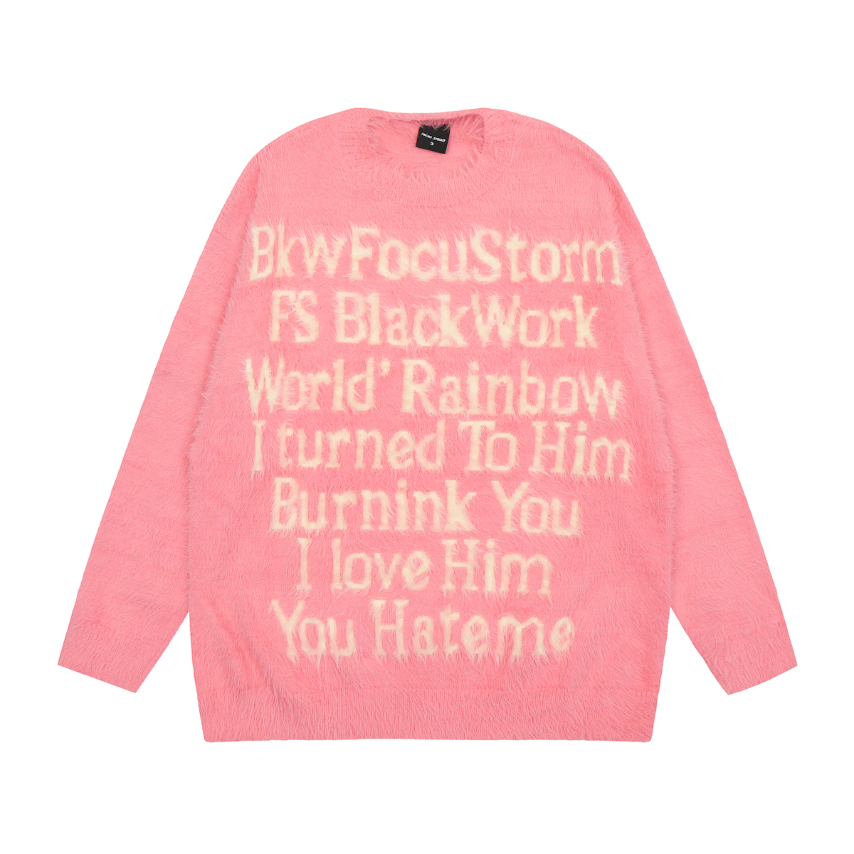 Focus Storm American Streetwear Letter Jacquard Warm Sweater 60021# zx - Focus Storm