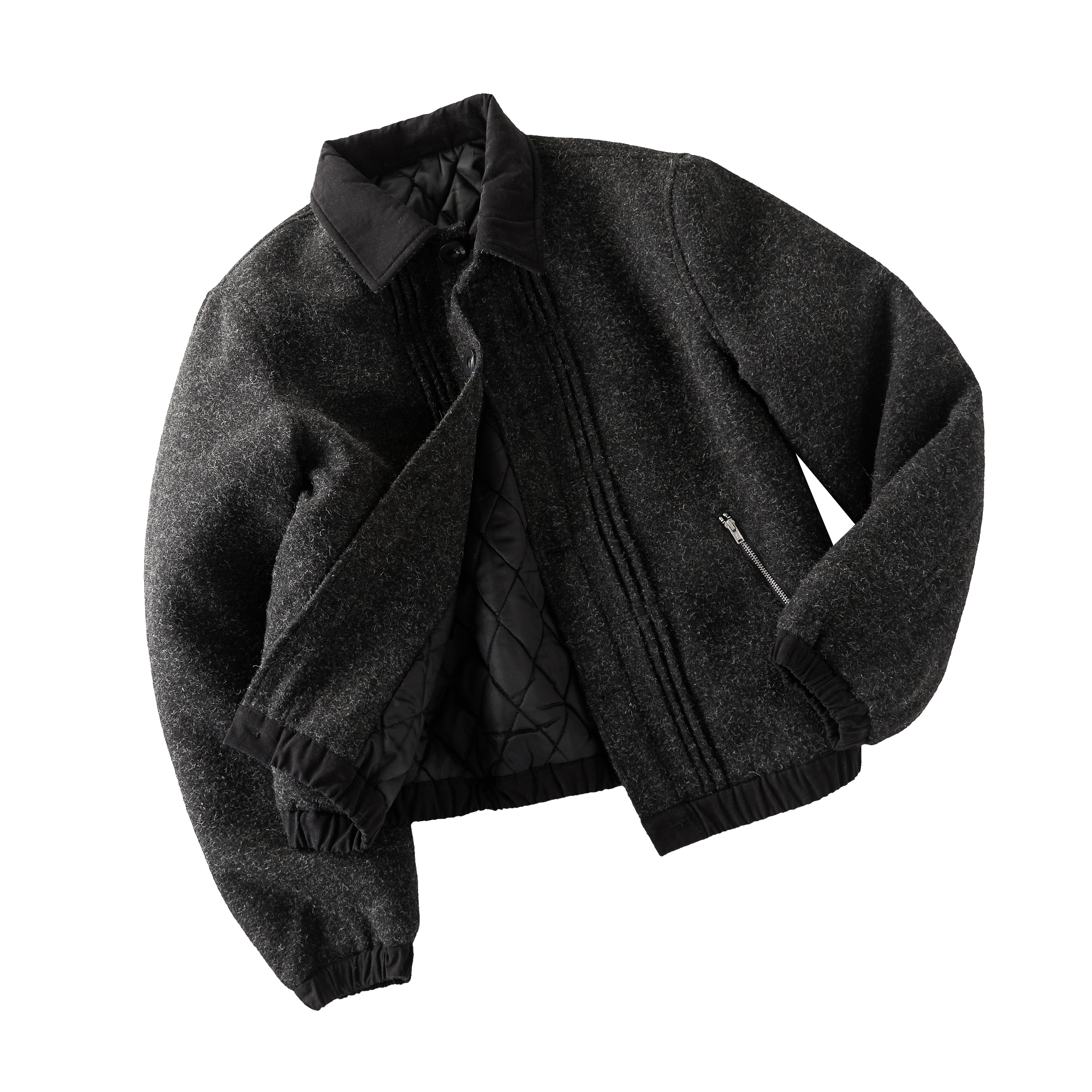 Focus Storm Vintage Woolen Jacket Men's Retro Tweed Casual Short Jacket 70025X# zx - Focus Storm