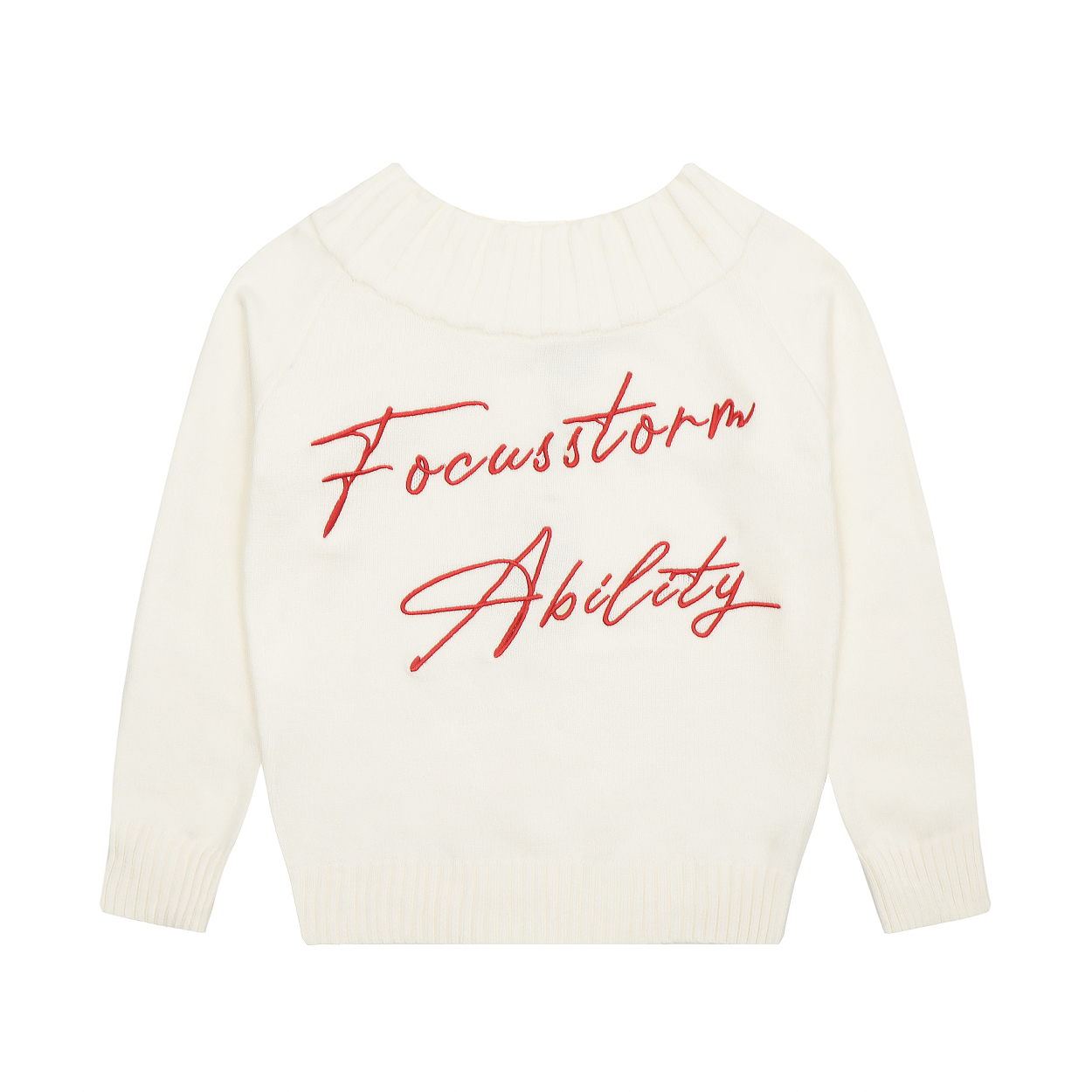 Focus Storm American Retro Letter Slimming Vintage Warm Sweater 61006# zx - Focus Storm