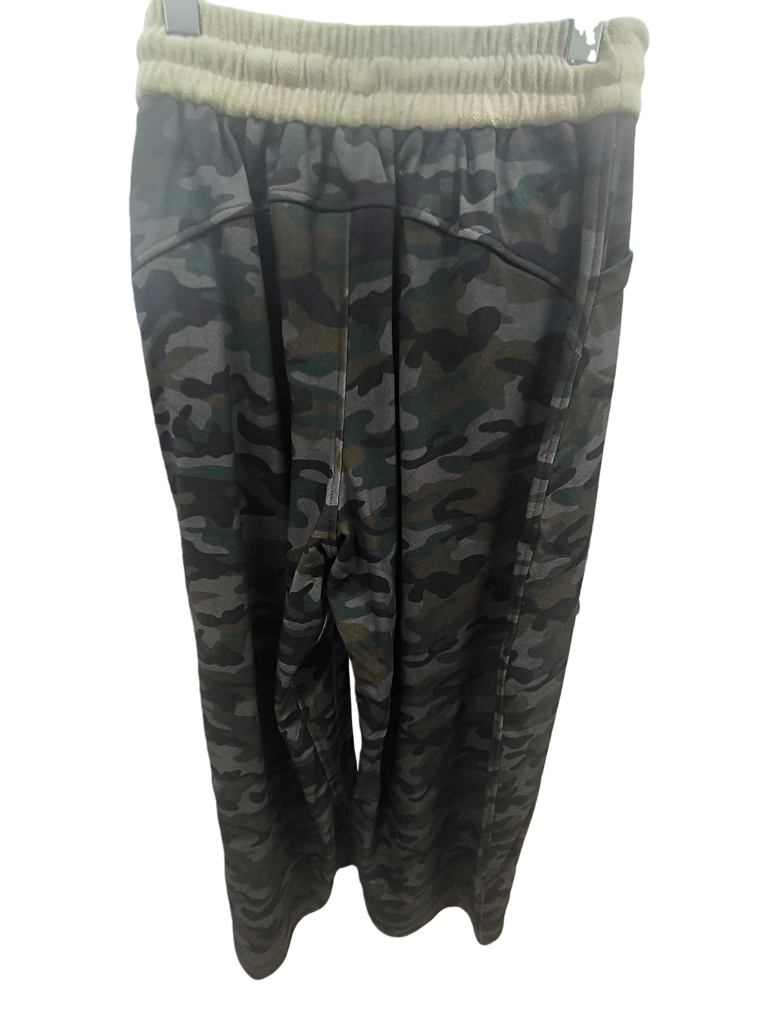 Focus Storm American Vintage Camouflage Contrast Waist Drawstring Versatile Curved Leg Slimming Long Sweatpants for Women R5030# zx - Focus Storm