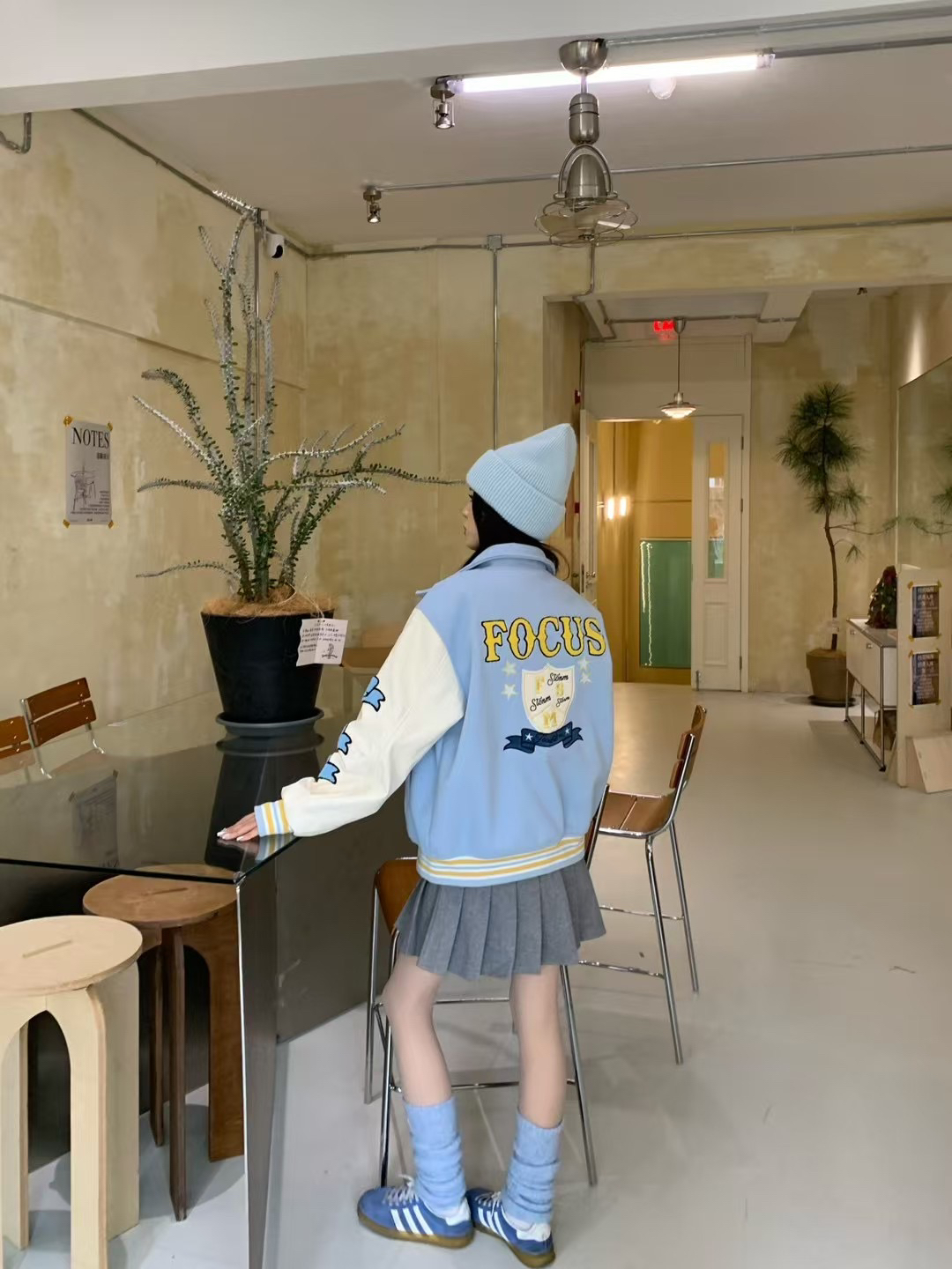 Focus Storm American Vintage Streetwear Heavyweight Embroidered Unisex Jacket 71055# zx - Focus Storm